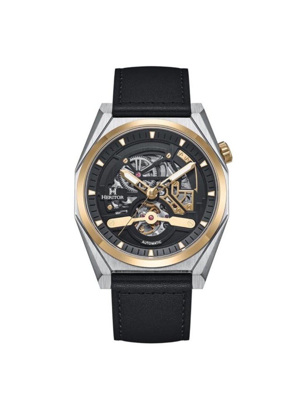 NWT Heritor Amadeus Automatic Black Dial Men's Watch